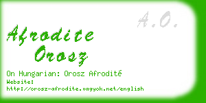afrodite orosz business card