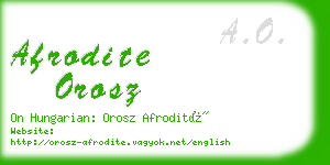 afrodite orosz business card